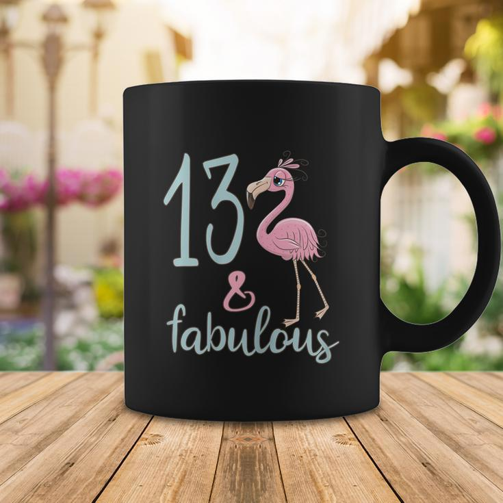 13Th Birthday Flamingo Outfit Girls 13 Year Old Bday Coffee Mug Unique Gifts