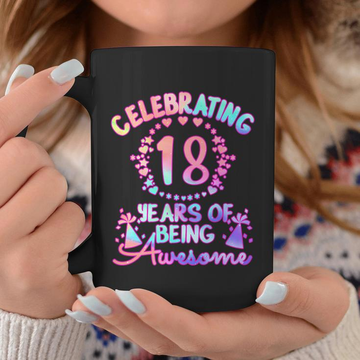 18 Years Of Being Awesome 18 Year Old Birthday Girl Graphic Design Printed Casual Daily Basic Coffee Mug Personalized Gifts