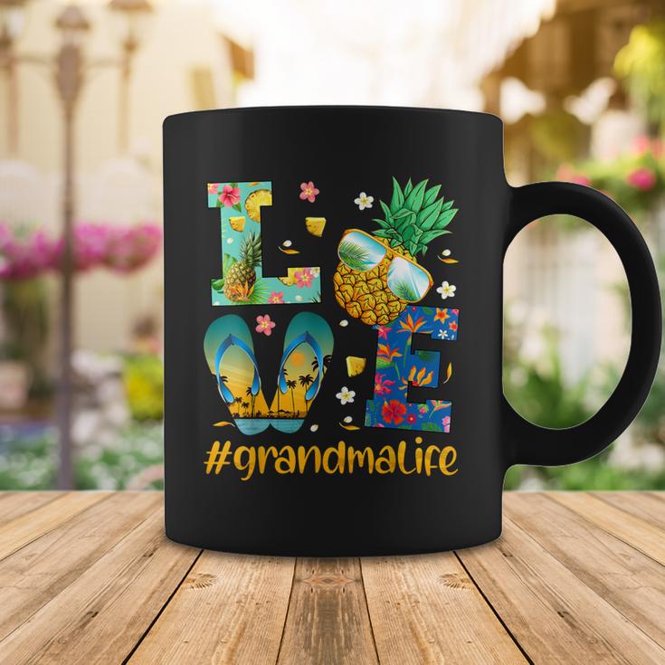 Love Grandma Life Flip Flops Sunglasses Pineapple Summer  Coffee Mug