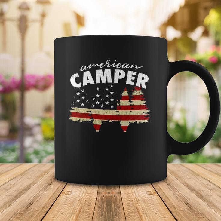 American Camper US Flag Patriotic Camping Coffee Mug