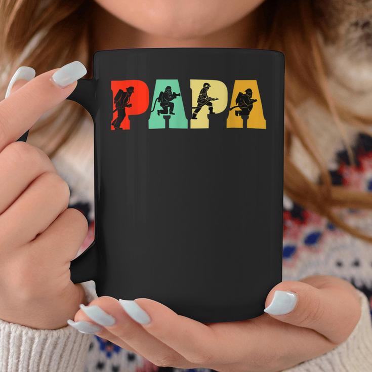 Firefighter Funny Papa Firefighter Fathers Day For Dad Coffee Mug