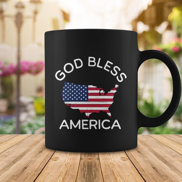 4Th Of July God Bless America Map Flag Patriotic Religious Gift Coffee Mug Unique Gifts