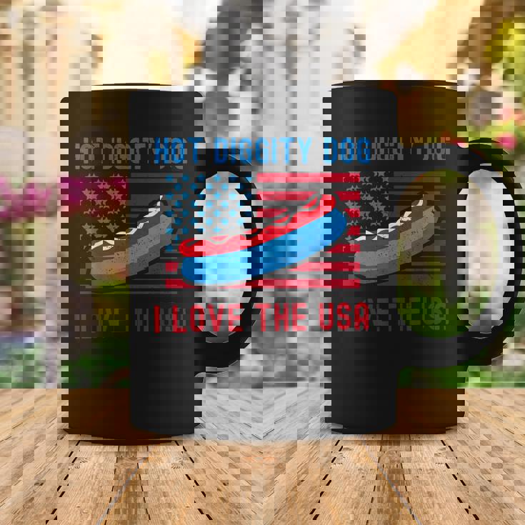 4Th Of July Hot Diggity Dog I Love The Usa Funny Hot Dog Coffee Mug Funny Gifts