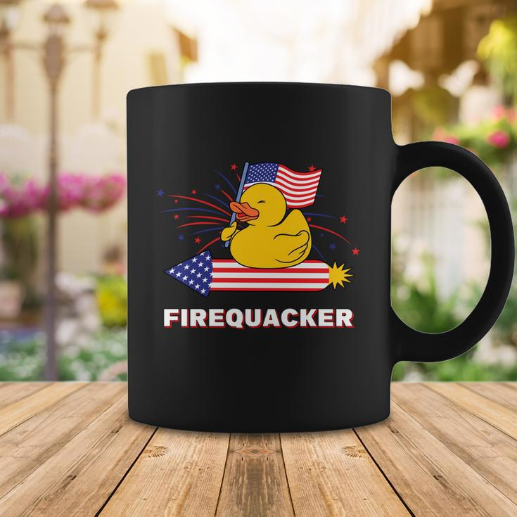 4Th Of July Usa Patriotic Firecracker Rubber Duck Coffee Mug Unique Gifts