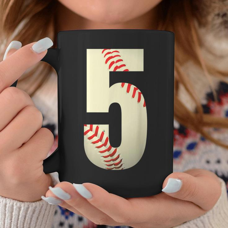 5Th Birthday Baseball Big Number Five 5 Year Old Boy Girl V10 Coffee Mug Personalized Gifts