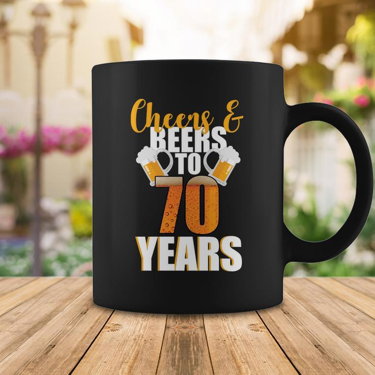 70Th Birthday Cheers & Beers To 70 Years Tshirt Coffee Mug Unique Gifts