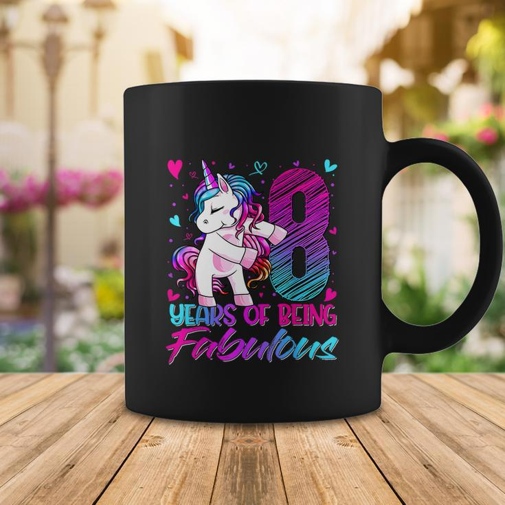 8Th Birthday 8 Year Old Girl Flossing Funny Unicorn Party Coffee Mug Unique Gifts