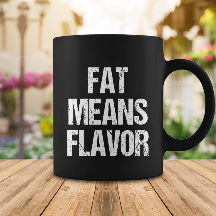 A Funny Bbq Gift Fat Means Flavor Barbecue Gift Coffee Mug Unique Gifts