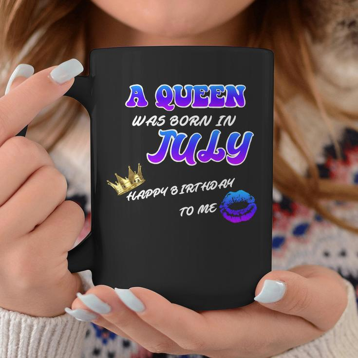 A Queen Was Born In July Happy Birthday To Me Graphic Design Printed Casual Daily Basic Coffee Mug Personalized Gifts
