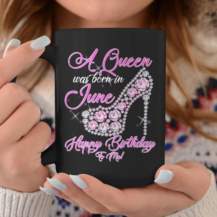 A Queen Was Born In June Fancy Birthday Graphic Design Printed Casual Daily Basic Coffee Mug Personalized Gifts
