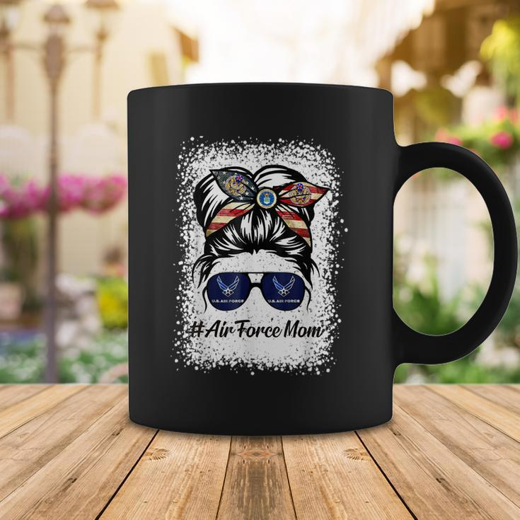 Air Force Mom Messy Bun Sunglasses Military Mom Mothers Day Coffee Mug Funny Gifts