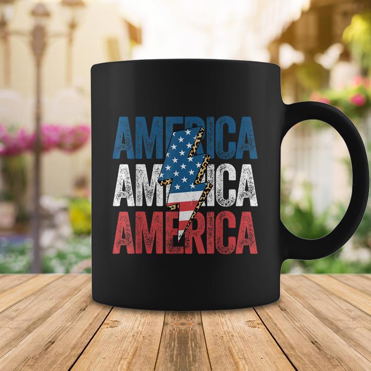 America Cheetah Leopard Lightning Bolt 4Th Of July Coffee Mug Unique Gifts