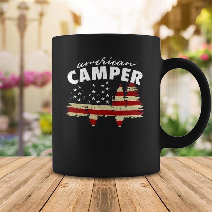 American Camper US Flag Patriotic Camping Coffee Mug Unique Gifts