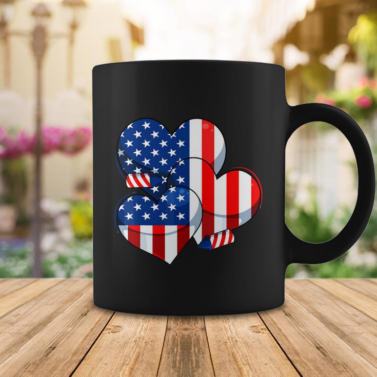 American Flag Heart 4Th Of July Usa Patriotic Pride Coffee Mug Unique Gifts