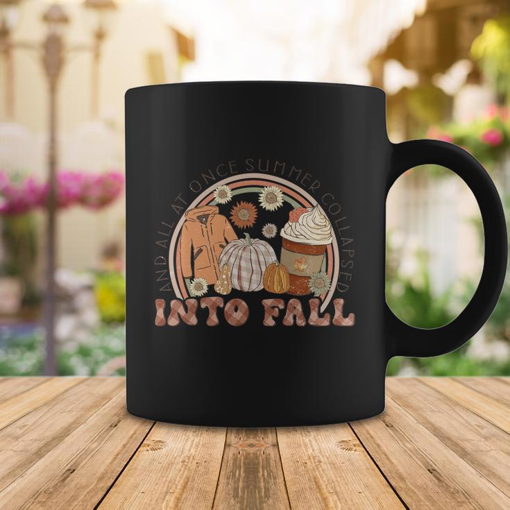 And All At Once Summer Collapsed Into Fall Thanksgiving Quote Coffee Mug Unique Gifts