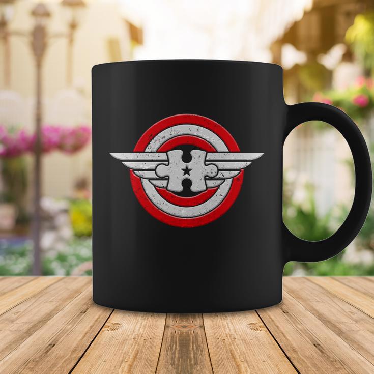 Autism Awareness Superhero Shield Crest Tshirt Coffee Mug Unique Gifts