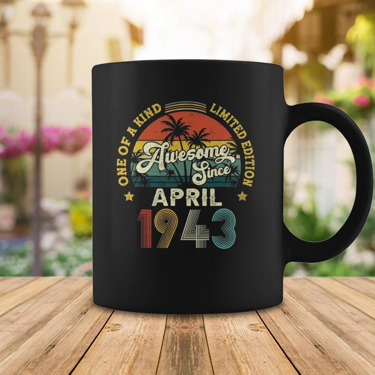 Awesome Since April 1943 Vintage 80Th Birthday For Men Women Coffee Mug Unique Gifts