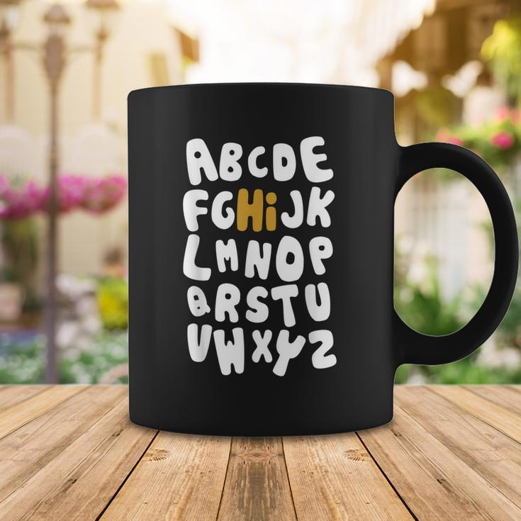 Back To School Hi Alphabet Letters Gift Coffee Mug Funny Gifts