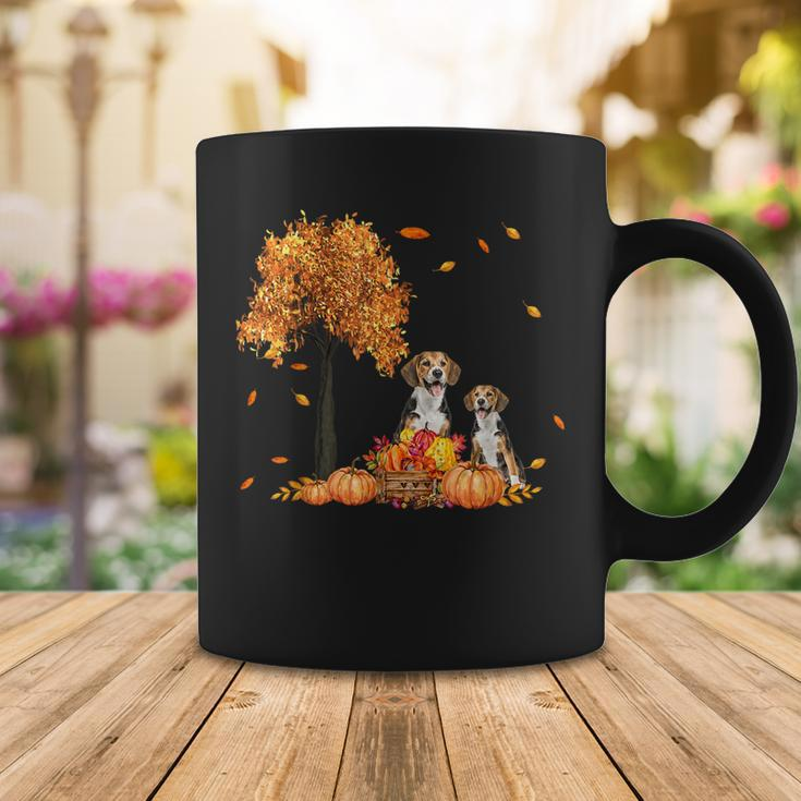 Beagle Autumn Leaf Fall Dog Lover Thanksgiving Halloween Coffee Mug Funny Gifts