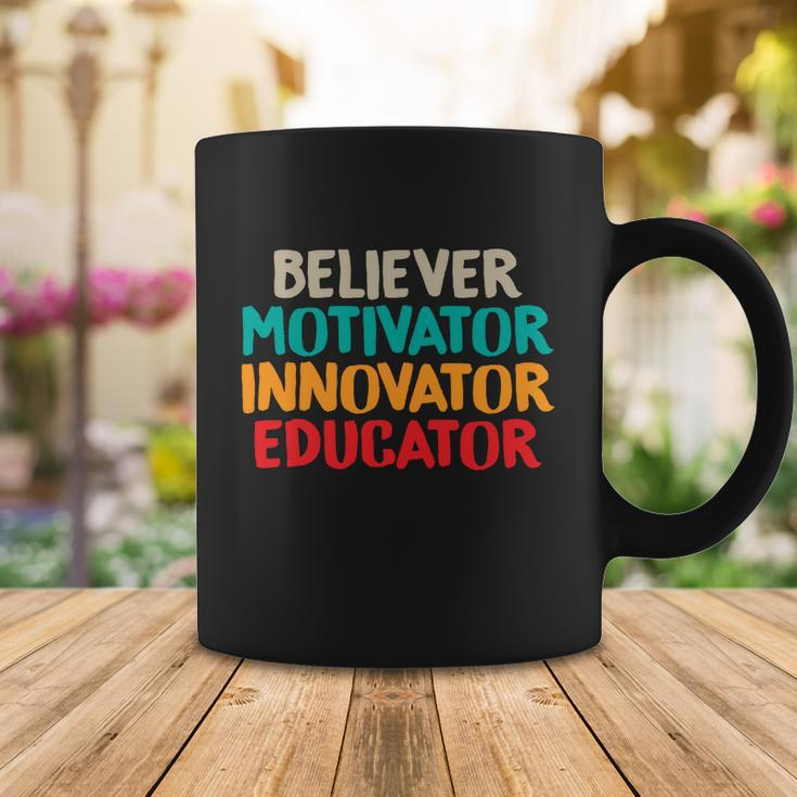 Believer Motivator Innovator Educator Unisex Tee For Teacher Gift Coffee Mug Unique Gifts