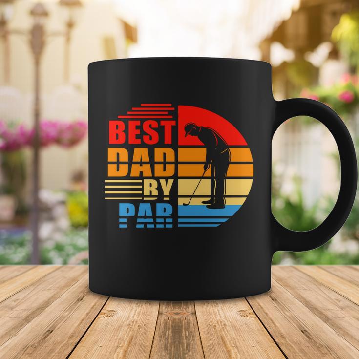 Best Dad By Par Retro Golf Sunset Tshirt Coffee Mug Unique Gifts