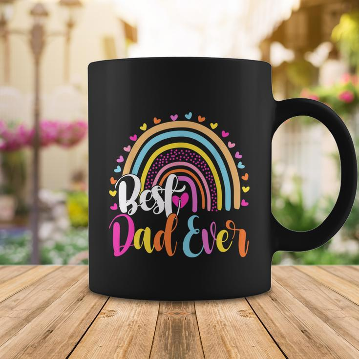 Best Dad Ever Rainbow Funny Fathers Day From Daughters Girls Gift Coffee Mug Unique Gifts