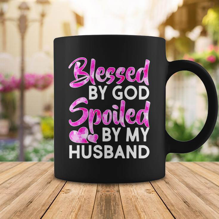 Blessed By God Spoiled By Husband Tshirt Coffee Mug Unique Gifts