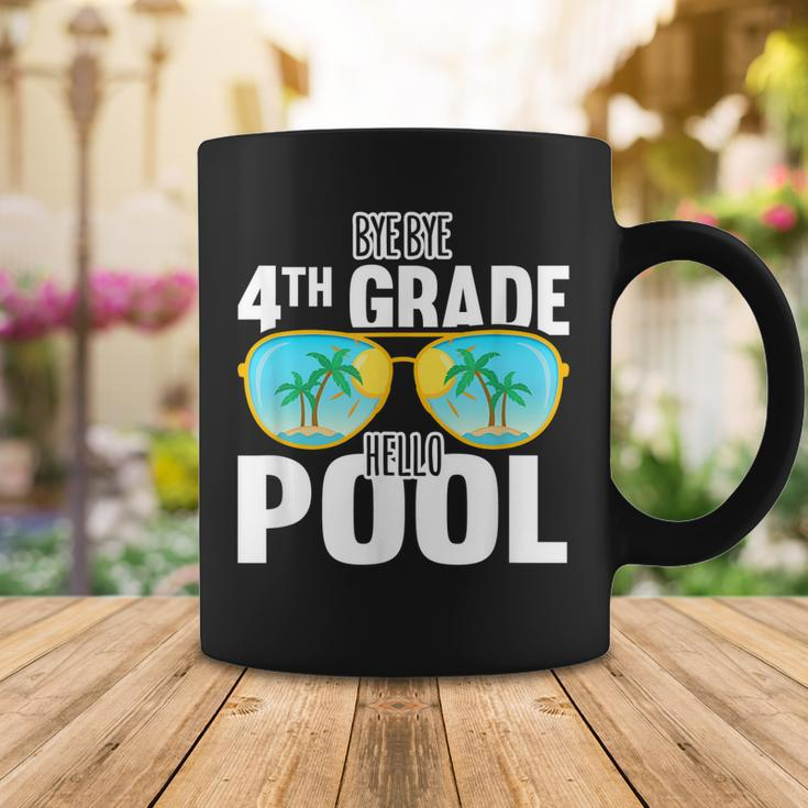 Bye Bye 4Th Grade Hello Pool Sunglasses Teachers Students Coffee Mug Funny Gifts