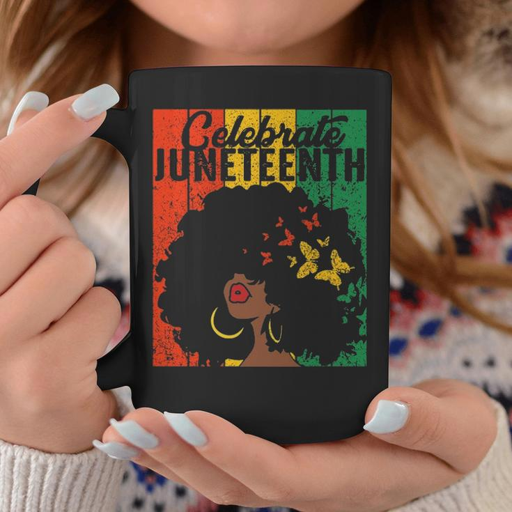 Celebrate Juneteenth Retro African Colors Womens Coffee Mug Personalized Gifts