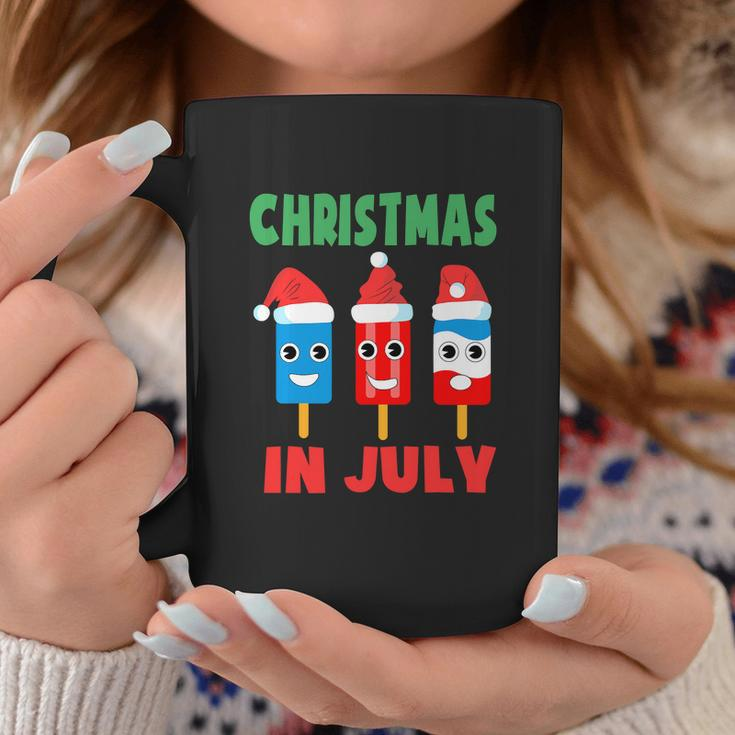 Christmas In July Ice Pops In Santa Hat Kids Cute Graphic Design Printed Casual Daily Basic Coffee Mug Personalized Gifts