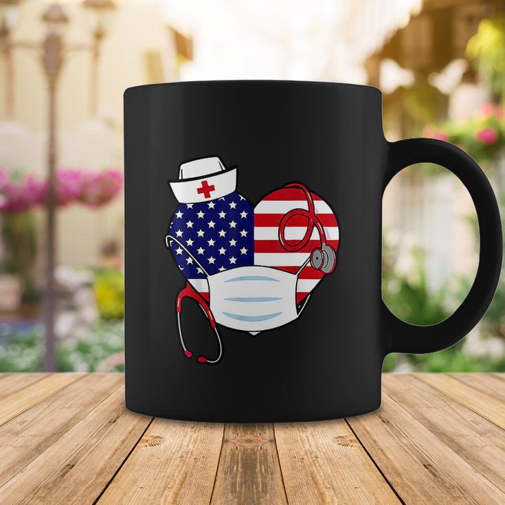 Christmas Nurse America Heart 4Th Of July Of Nurse Fun Coffee Mug Unique Gifts