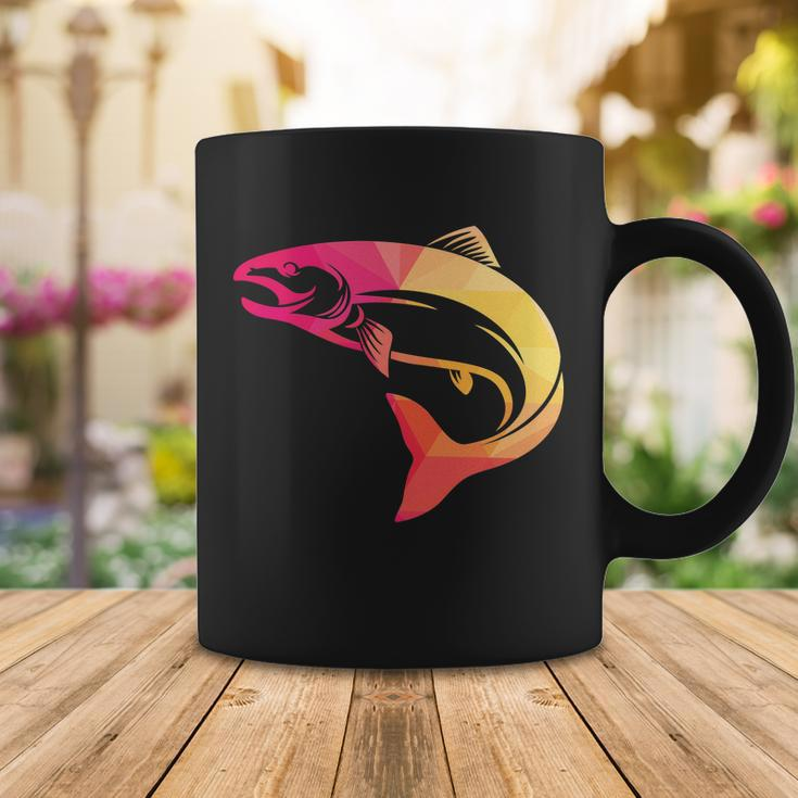 Colorful Geometric Fish Coffee Mug Unique Gifts