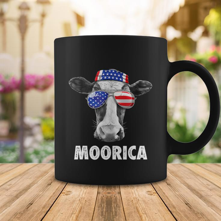 Cow 4Th Of July Moorica Merica Men American Flag Sunglasses Coffee Mug Unique Gifts