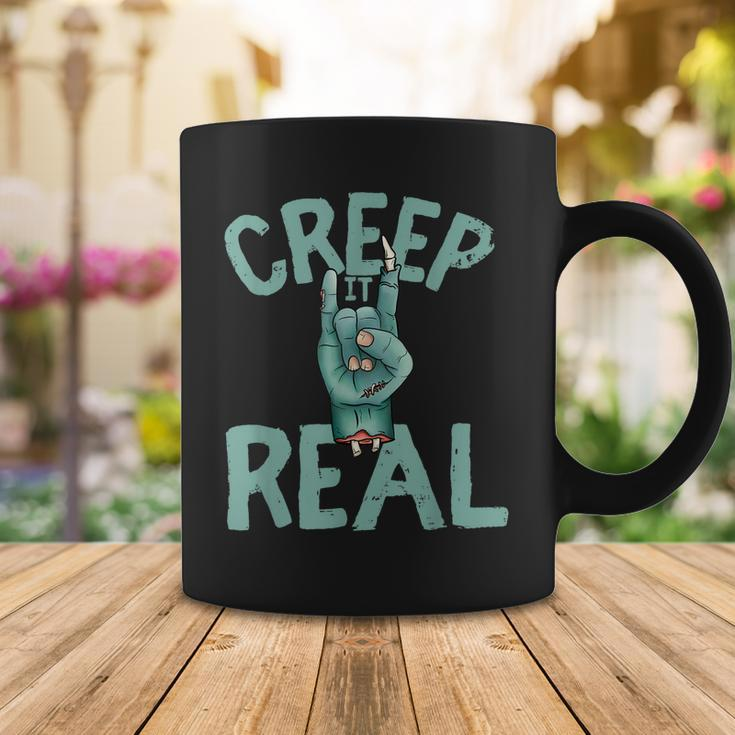 Creep It Real Rocker Zombie Halloween Coffee Mug Funny Gifts