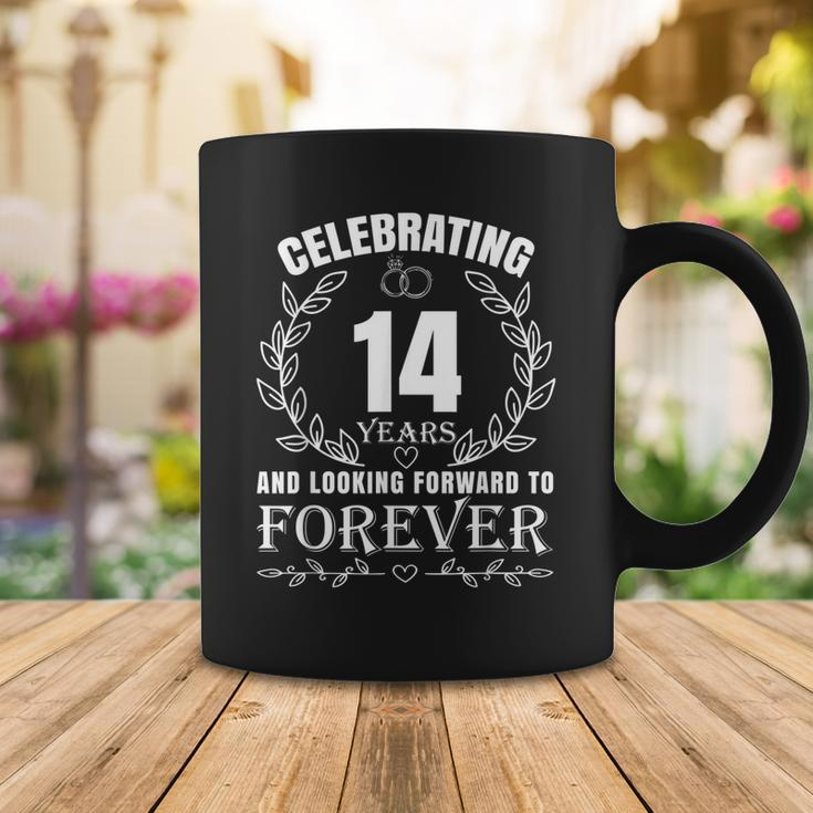 Cute 14Th Wedding Anniversary For Couples Married 14 Year Coffee Mug Funny Gifts