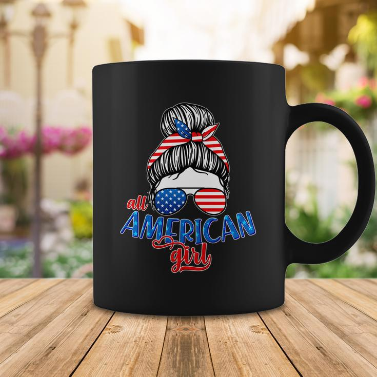 Cute All American Girl Usa Flag Coffee Mug Unique Gifts