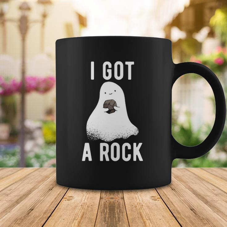 Cute Ghost Halloween I Got A Rock Coffee Mug Unique Gifts