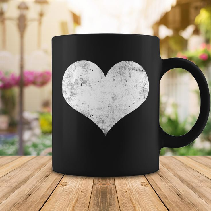 Cute Heart Valentines Day Vintage Distressed Coffee Mug Unique Gifts