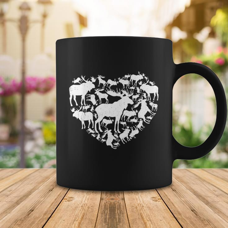 Cute Valentines Day Couple Heart Moose Animals Lover Gift Coffee Mug Unique Gifts