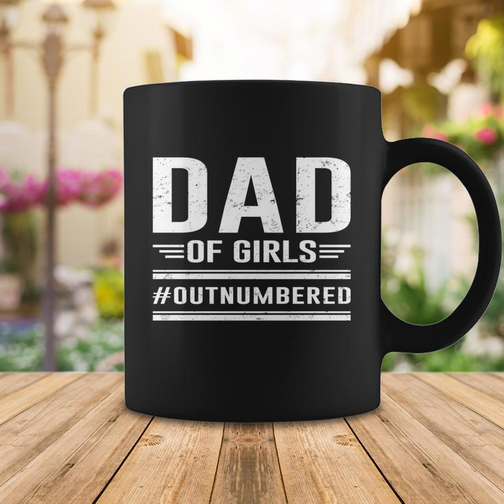 Dad Of Girls Outnumbered Fathers Day Cool Gift Coffee Mug Unique Gifts