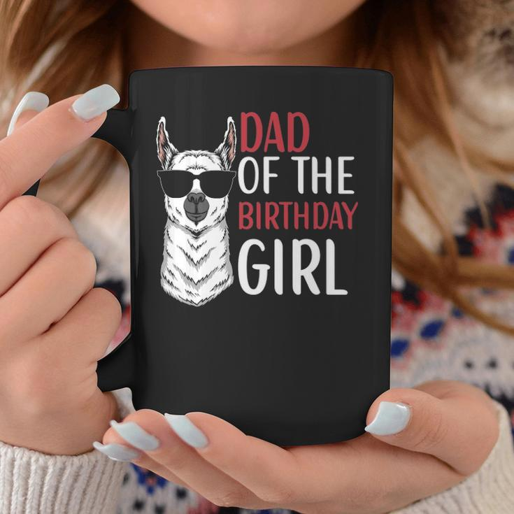 Dad Of The Birthday Girl Matching Birthday Outfit Llama Coffee Mug Unique Gifts