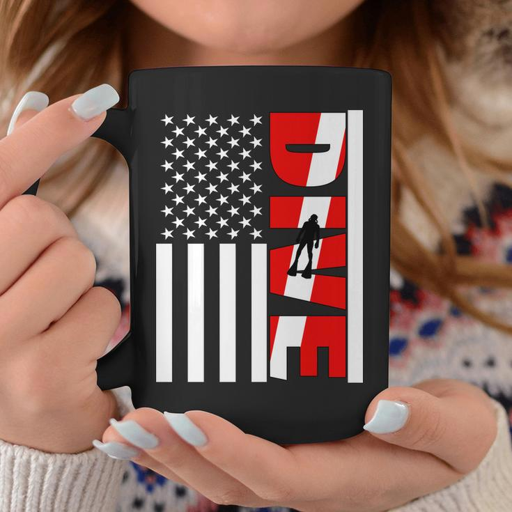 Diver American Flag Graphic Design Printed Casual Daily Basic Coffee Mug Personalized Gifts