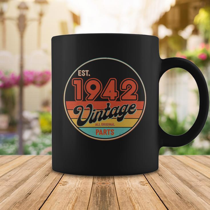 Est 1942 Vintage All Original Parts 80Th Birthday Emblem Coffee Mug Unique Gifts