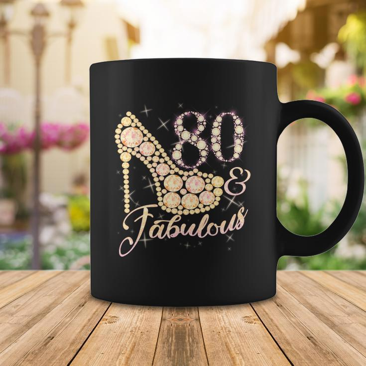 Fabulous & 80 Sparkly Heel 80Th Birthday Tshirt Coffee Mug Unique Gifts