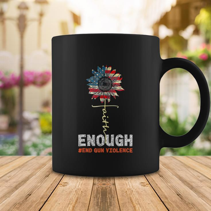 Faith Sunflower Orange Enough End Gun Violence Usa Flag Coffee Mug Unique Gifts
