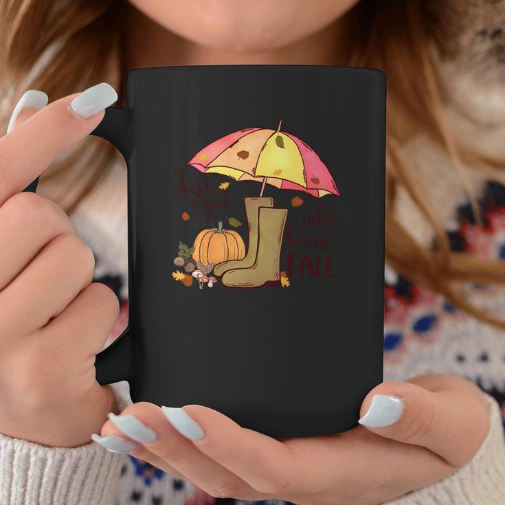 Fall Just A Girl Who Loves Fall Autumn Gifts Coffee Mug Personalized Gifts