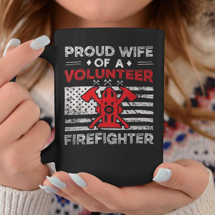 Firefighter Proud Wife Of A Volunteer Firefighter Fire Wife V2 Coffee Mug Funny Gifts