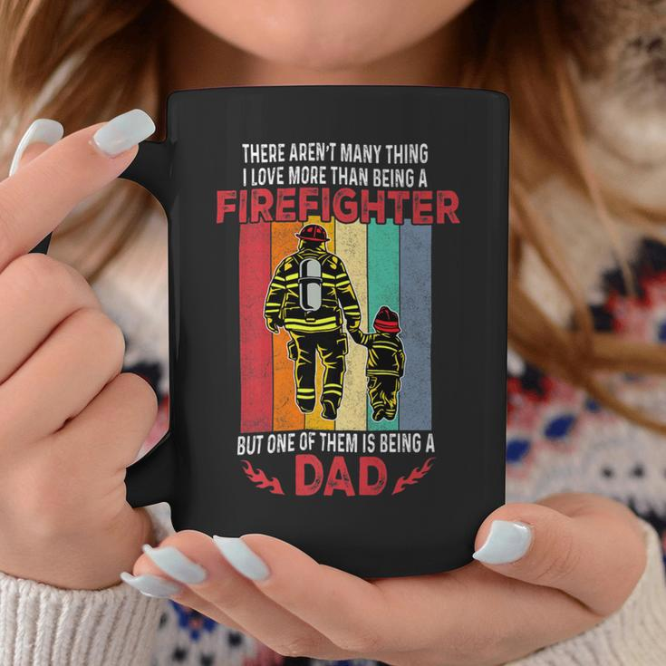 Firefighter Retro Vintage Father And Son Firefighter Dad Fathers Day V2 Coffee Mug Funny Gifts