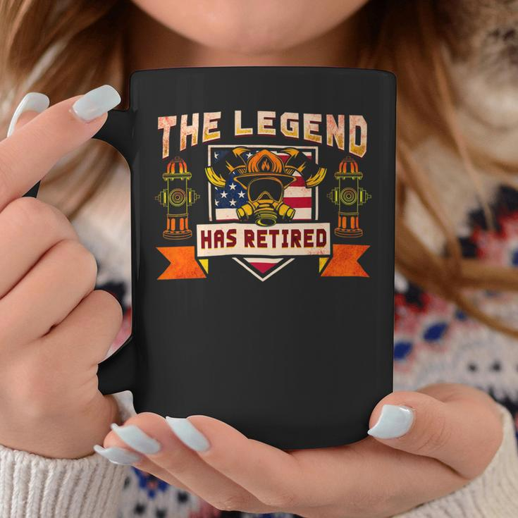 Firefighter The Legend Has Retired Fireman Firefighter _ Coffee Mug Funny Gifts