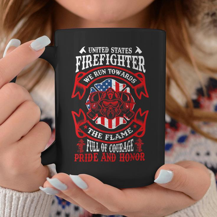 Firefighter United States Firefighter We Run Towards The Flames Firemen _ V4 Coffee Mug Funny Gifts